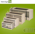 New Age Pet ECOFLEX 24-Inch Mojave Reptile Lounge in Maple - Durable Wood Plastic Composite Habitat with Ventilated Side Panels, Removable Sliding Glass Doors, and Mesh Screen Top