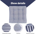 Tiita Chair Cushions 22"x22" Square Windows Pad for Adults Seating Pillows Set of 2, Blue