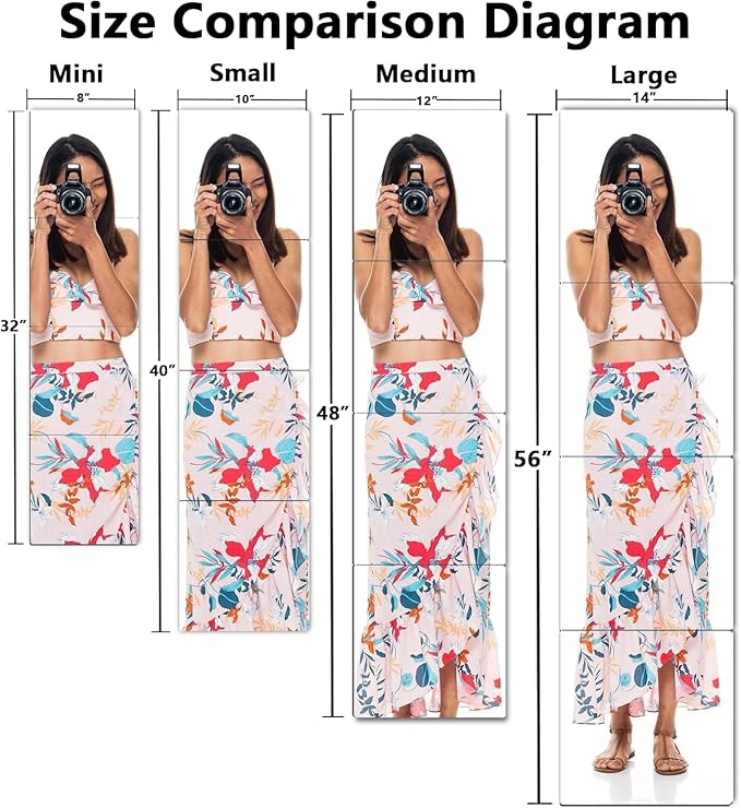 Unbreakable Full Length Wall Mirror,Mirrors for Bedroom,Over The Door Mirror,4 Pcs 12"x12",Shatterproof Plexiglass Acrylic,Long Closet,Workout for Home Gym Body Mirrors for Bedroom