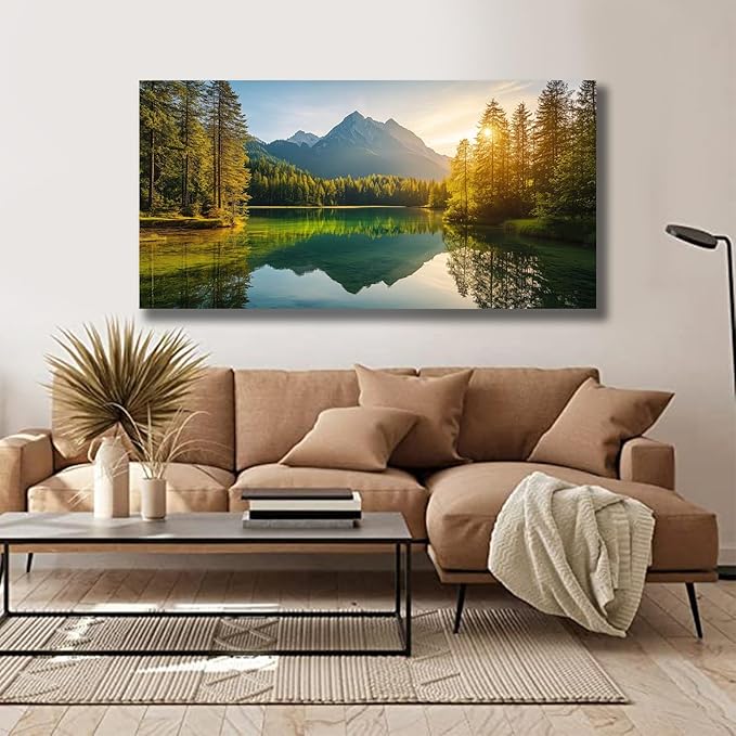 Yuaxker Large Nature Pictures Wall Decor Green Landscape Posters Modern Inspirational Wall Art Trendy Wall Prints Artwork for Living Room Bedroom Dining Room Office Home Decor 30x60inch