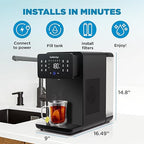 Ivation H2O Hot & Cold, Countertop Reverse Osmosis System, TDS Filter System, 4 Stage RO Water Filtration, 6 Temperature Presets, 3:1 Pure to Drain, Portable Plug-and-Play - Black