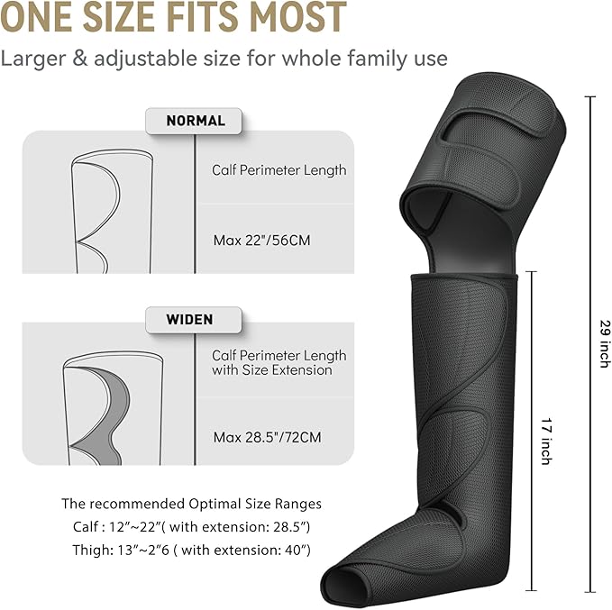 FIT KING Foot and Leg Massager for Circulation and Relaxation with Hand-held Controller 3 Modes 3 Intensities Helpful for Vericose Veins, Cramps, Swelling and Edema - Gift for Mom Wife Family