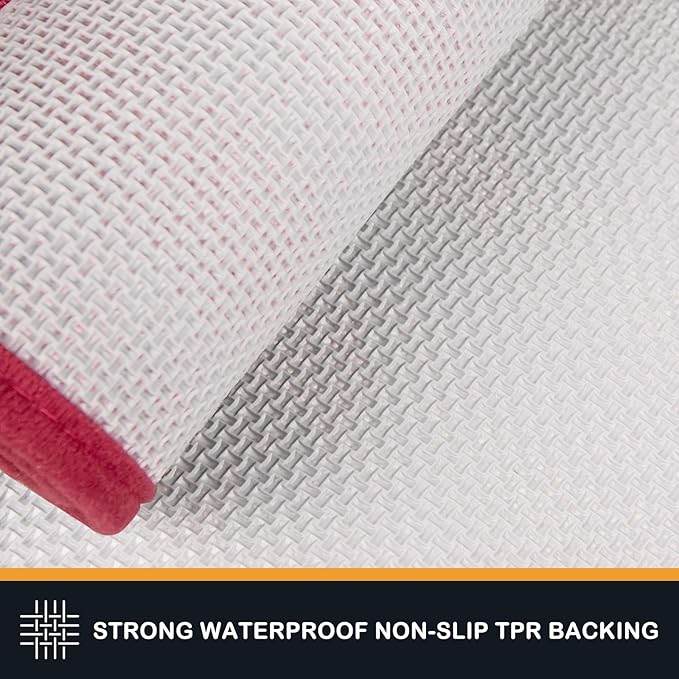 PURRUGS Dirt Trapping Door Mat 20" x 31.5", Non-Slip/Skid Machine Washable Entryway Rug, Dog Doormat, Super Absorbent Welcome Mat for Muddy Wet Shoes and Paws, Burgundy Red