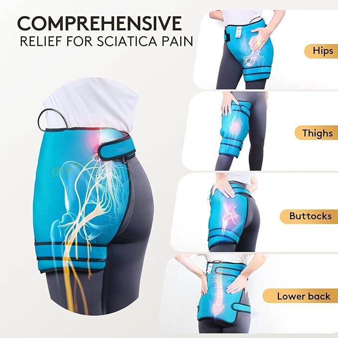 UTK Hip Heating Pad for Sciatica Pain Relief, Far Infrared Heating Pads with 16 Natural Jades & Smart Controller, Lower Back/Thigh/Buttock/Abdomen Electric Heat Pad for Women, FSA-HSA Eligible