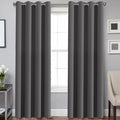 H.VERSAILTEX Blackout Window Treatment Curtains/Panels, Thermal Insulated Room Darkening Solid Grommet Drapes for Bedroom/Living Room Window (52 Inch by 108 Inch, Charcoal Gray, Set of 2)