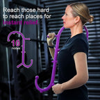 Massage Trigger Point Cane, Muscle Release Tool Self Massage Hook Cane, Handheld Back, Neck, Shoulder, Leg and Feet Massager Rod, Body Deep Tissue for Men & Women, Purple