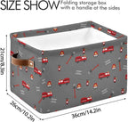 Storage Basket Bin Firefighter Equipment and Tools Organizer Basket Collapsible Shelf Basket Cube with handle for Nursery Bedroom Bathroom