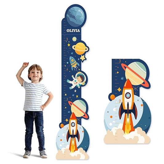 Personalized Name Growth Chart for Wall, Space Height Measurement for Wall, Children Height Chart Ruler, Portable 3D Removable Growth Chart, Wall Height Measurement for Kids
