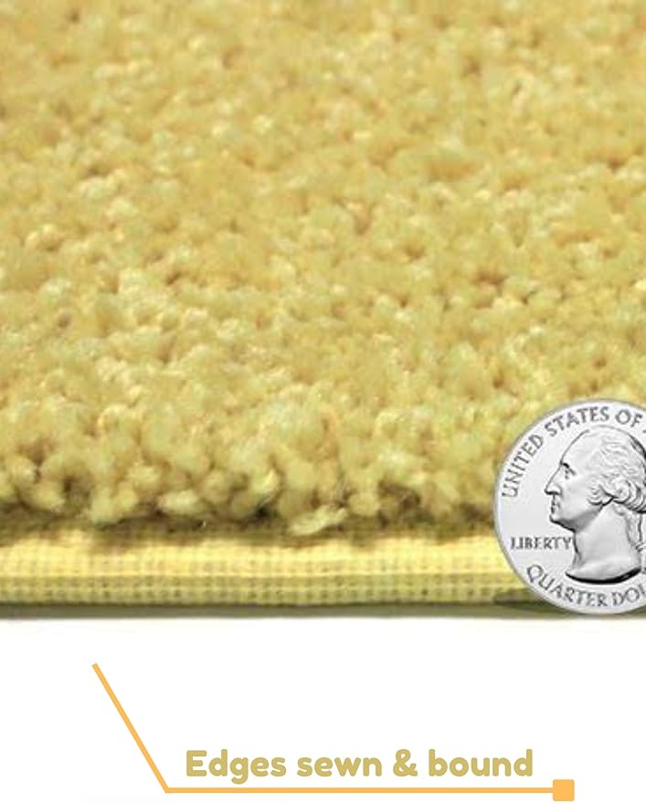 KOECKRITZ Soft and Colorful Kids Classroom Area Rugs (Passes Flammability Pill Test) Many Sizes and Bright Colors to Select from (10' x 10', Lemon)