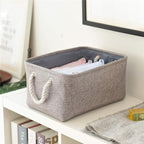 TheWarmHome Large Storage Bins- Storage Baskets for Organizing Shelves, Basket Organizer for Closet Bookshelf Dog Toy Nursery Clothes Laundry Home Organization, Fabric Storage Cubes W/Handles