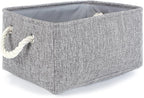 TheWarmHome Storage Bins Basket - Storage Baskets for Organizing Shelves,Home Closet Organizer for Book Shelf Organization,Fabric Storage Cubes,Medium Decorative Grey Basket Gift