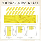 20 Pack Yellow Cheesecloth Table Runner 20 x 120 Inch Long Rustic Gauze Cheese Cloth Table Runner for Wedding 10FT Bridal Baby Shower Table Decorations Boho Fabric Sheer Birthday Party Table Decor