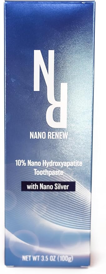 10% Nano Hydroxyapatite Toothpaste (Fluoride Free), with Nano Silver, Natural, Remineralizing, Whitening, Sensitive Teeth, SLS Free, Xylitol Nano-Hydroxyapatite Toothpaste for All Ages, 3.5 oz
