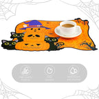 MCEAST 6 Pack Halloween Plastic Placemats Halloween Pumpkin Spider Ghost Waterproof Table Mats Assorted 6 Styles Halloween Party Table Decorations for Home Kitchen Dining, 16 x 12 Inches