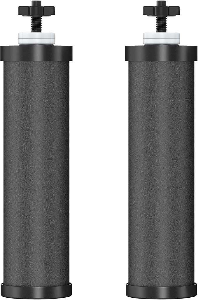 2 Pack Black Filters, Water Filter Replacement for Berkey BB9-2, Compatible with Berkey Gravity Water Filter Systems