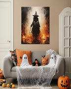 Halloween Canvas Wall Art - Vintage Witche Poster, Gothic Dark Academia Wall Decor, Spooky Halloween Decor for Living Room, Bedroom & Bathroom, Framed Fall Decorations Indoor