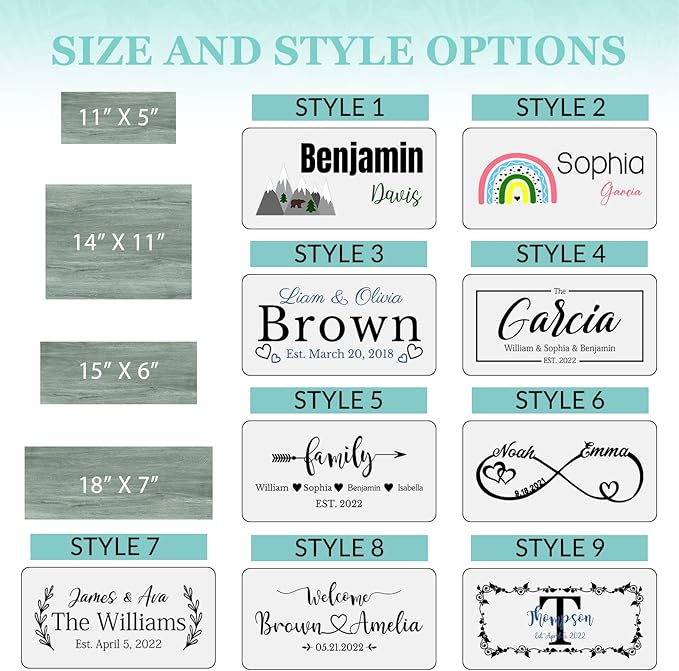 Custom Wood Sign Prsonalized Text Business Home Decor, Personalized Rustic Plaque Board Hanging Wooden Name Sign for Wall Art, Customized Signs Plank Decoration Gifts for Wedding Family Farmhouse Kitchen, Rectangle