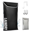 Hanging Laundry Hamper Bag XL 40x22", Space Saving over the Door Storage Bags, Behind the Door Hampers for Dirty Clothes & Wall Mounted Basket for Bathroom, Organizer for Small Room Spaces RV