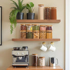 ComSaf 0.5 Qt Glass Food Storage Jars Set of 9, Clear Glass Storage Containers with Lids, Pantry Organization Jar, Spice, Salt, Blooming Tea, Coffee, Oat and Sugar Container, Small jar Set for Kitchen