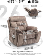Lazy boy Recliner Chair with Cupholder/Power Lift Recliner Chair for Elderly， Electric Recliner/Big and Tall Recliners for People Up to 6'2"/350lb Range