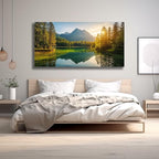 Yuaxker Tree Pictures Wall Decor Green Wall Art Natural Landscape Painting Modern Aesthetic Artwork for Living Room Bedroom Dining Room Office Home Decor 20x40inch
