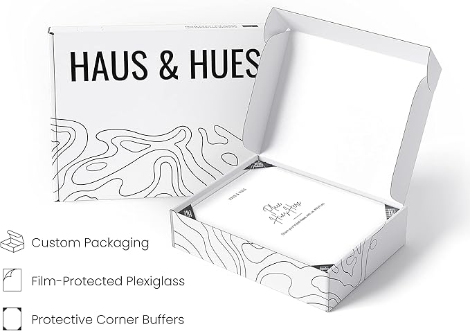 HAUS AND HUES 8.5x11 White Metal Picture Frames - Features Premium Aluminum, Vertical & Horizontal Hang, Shatterproof Plexiglass - Perfect for Home, Room, Office (8.5x11 in, White, Set of 15)