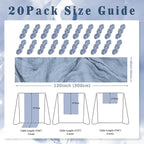 20 Pack Dusty Blue 10FT Cheesecloth Table Runner Rustic Gauze Fabric Cheese Cloth Table Runner for Wedding Bridal Baby Shower Table Decor 20 x 120 Inch Long Boho Sheer Birthday Party Table Decorations