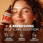 Kukka Grapefruit Essential Oil for Skin - 4 Fl Oz - 100% Natural Aromatherapy Grapefruit Oil for Diffuser & Hair - Soap Making Scent & DIY