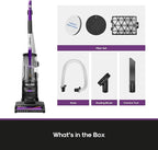 Eureka FlexReach Powerful Upright Vacuum Cleaner for Carpet and Hard Floor, Lift-Away Vacuum with Large Dust Cup, Anti-Tangle, NEU651PL, Purple