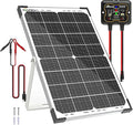 SOLPERK 30W Solar Battery Charger Solar Battery Maintainer + Upgrade 10A MPPT Charge Controller + Adjustable Mount Bracket for Car RV Boat Motorcycle，12V Waterproof Solar Panel Kit Trickle Charging