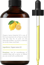 Handcraft Blends Organic Lemon Essential Oil – 1 Fl Oz – 100% Pure and Natural – Premium Grade Essential Oil for Diffuser and Aromatherapy