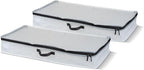 CleverMade Under Bed Storage Bag - Collapsible Storage for Shoes and Clothes Easy Use - Heavy Duty Utility Bag Home