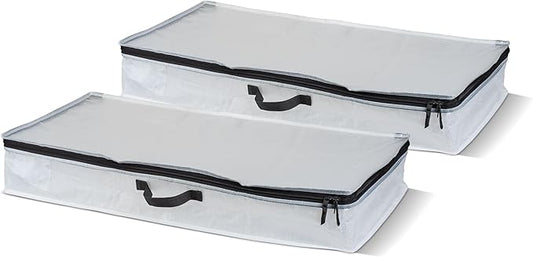 CleverMade Under Bed Storage Bag - Collapsible Storage for Shoes and Clothes Easy Use - Heavy Duty Utility Bag Home