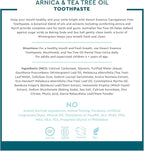 Desert Essence Arnica & Tea Tree Oil Toothpaste – Carrageenan & Fluoride Free – Wintergreen Mint – Vegan, Non-GMO, Gluten-Free – Gently Removes Plaque & Freshens Breath – 6.5 oz
