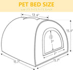 Cat Bed for Indoor Cats，Foldable cat cave，Anti-Slip & Water-Resistant Bottom，cat Houses for Indoor Cats or Small Dogs, Kitten Tent, Rabbit Bed，2 in 1 pet Bed (Dark Grey)