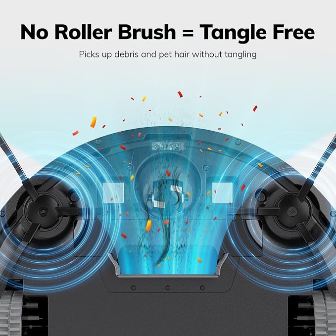 ILIFE V2 Robot Vacuum Cleaner, Tangle-Free Suction, 120 Mins Runtime, Slim, Self-Charging Robotic Vacuum Cleaner, Ideal for Pet Hair and Hard Floors