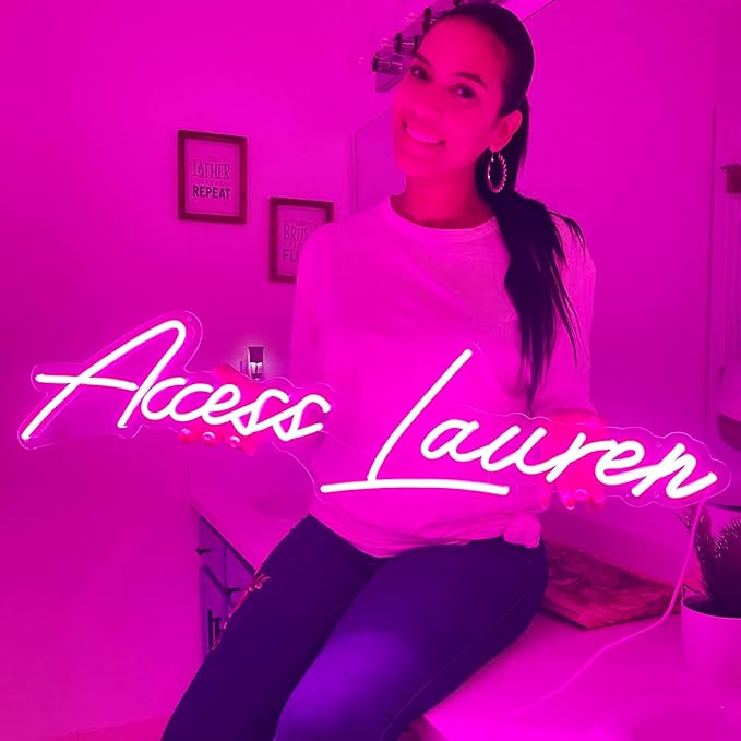 Custom Neon Sign, Custom LED Neon Sign Customizable for Business Salon Beauty Nail Studios Light Up Name Sign, Personalized Neon Light Suitable for Bar Bakeries Coffee Shop Decorations