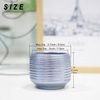 Mini Succulent Planter Set – 3.7 Inch Ceramic Pots with Drainage for Indoor Plants, Small Decorative Flower Pots for Cactus and House Plants, Set of 4
