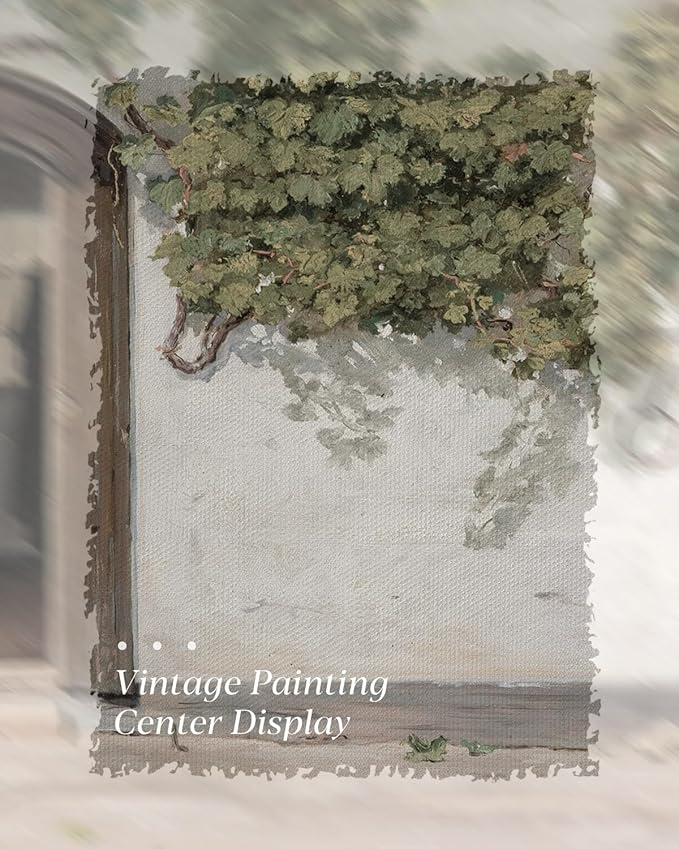 HUARCEY Gold Framed Vintage Wall Art Vineman Climbing The Walls Farmhouse Wall Decor Opening Door Oil Painting Picture Canvas Print Art Home Decor Aesthetic for Bedroom Bathroom Office 8x10in