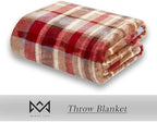 MERRYLIFE Throw Blanket Plaid | Ultra-Plush Soft Colorful Oversized | Decorative Couch Travel Blanket | Queen Size(90" 90", Love Urban)