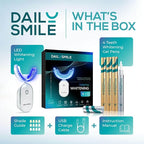 Teeth Whitening Kit with LED - Formulated for Sensitive Teeth, Hands-Free, Waterproof LED Light and 4 Gel Pens, Instant Results