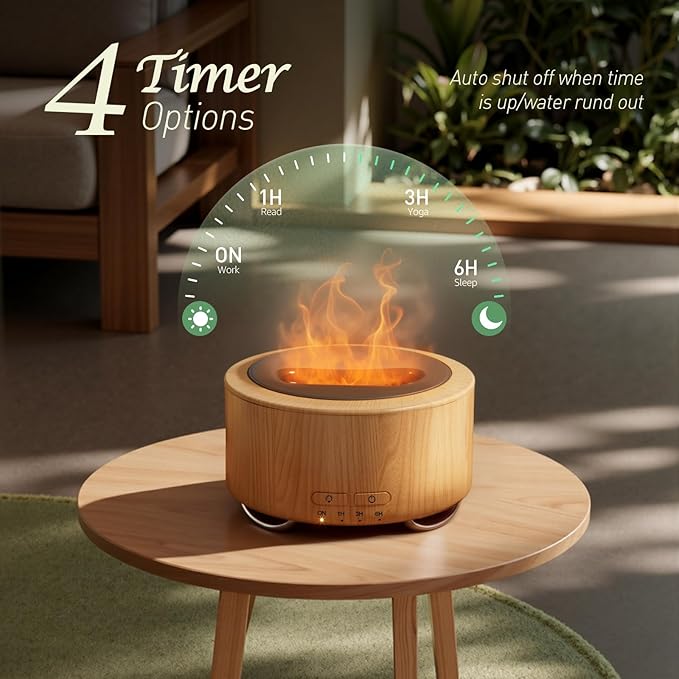 Essential Oil Diffuser for Home: 500ML Aroma Diffuser for Hotel Office Yoga Room - Humidifier with 9 Colors LED Night Light for Kids/Women Home Relaxation, Bright Yellow
