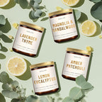 Scented Candles for Home - Lemon Eucalyptus Candle | Aromatherapy Candle Gift for Women & Men, Soy Candles for Home Scented - 7oz, Soy Wax