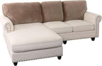 PrinceDeco Sectional Couch Covers Velvet Cushion Covers for Sectional Couch Cushion Covers for Sectional Sofa Separate Sectional Sofa Slipcovers Washable(1 Chaise Back+ 2 Sofa Back,Taupe)