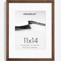 11x14 Picture Frame Natural Solid Walnut Photo Frames with 8x10 Removable Mat Wall Hanging Large Handcrafted Frame with HD Plexiglass Wall and Tabletop Display Large Poster Frame