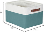 DECOMOMO Small Storage Basket, Closet Storage Bins, Baskets for Organizing Shelves (Teal & White, Small - 6 Pack)