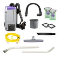 ProTeam Super Coach Pro 6 Backpack Vacuum Commercial with 2 Piece Wand Tool Kit, 6 Quart, Corded, 107308