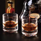 KAMMAK Crystal Whiskey Glasses Set of 2, 6.76oz Old Fashioned Glasses Stemless, Hand Blown White Cocktail Glasses, Engagement Gifts for Couples, Women, Men