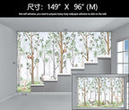 WFBHUA-Kids Wallpaper Watercolor Forest Cartoon Animals Wall Murals Suitable for Nursery Boys Girls Bedroom Room (Not Peel and Stick)