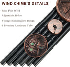 Wind Chimes for Outside, Hummingbird Deep Tone Vintage Wind Chime Outdoor Clearance, Sympathy/Memorial/Festivals/Birthday Gift for Mom Dad Grandma, Home Garden Patio Decor (34" Hummingbird)